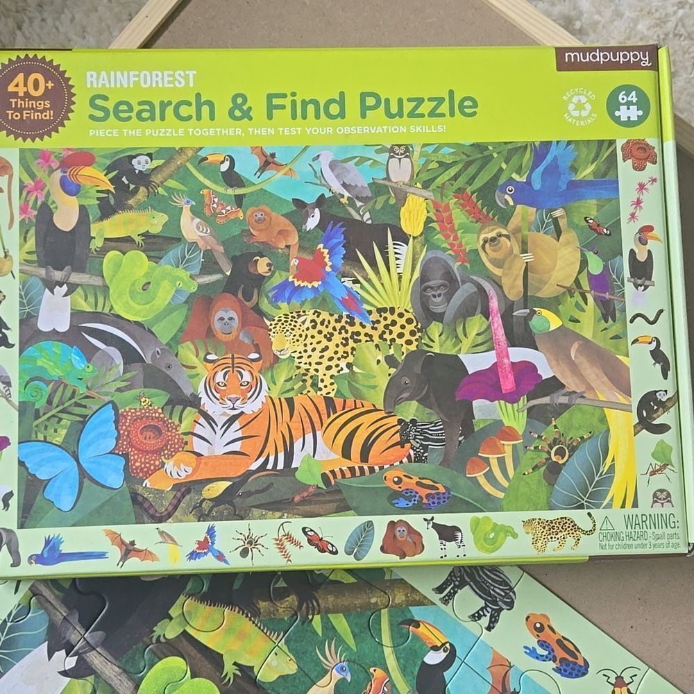 MUDPUPPY RAINFOREST SEARCH AND FIND 64-PUECE PUZZLE - Picture 2 of 6